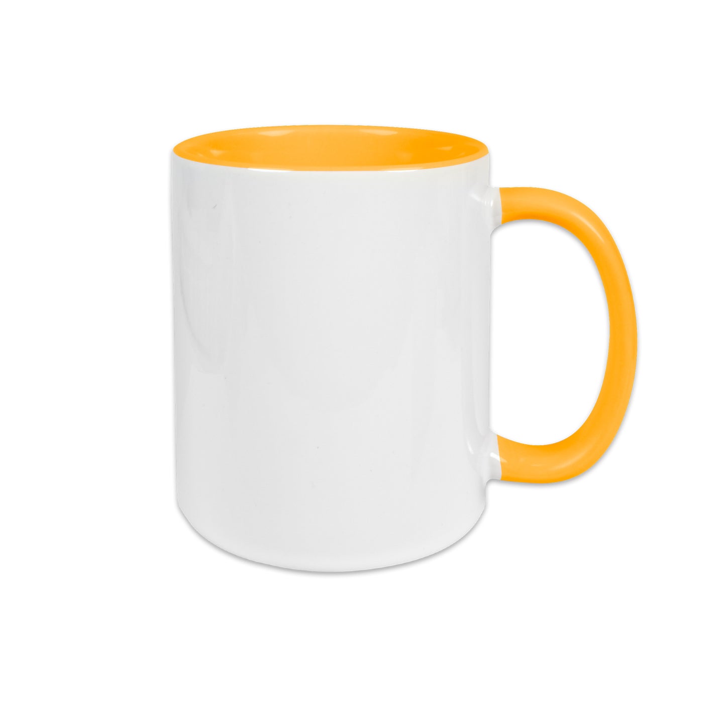 Kaffeetasse Goldgelb mit Wunschmotiv - Fototasse Werbetasse