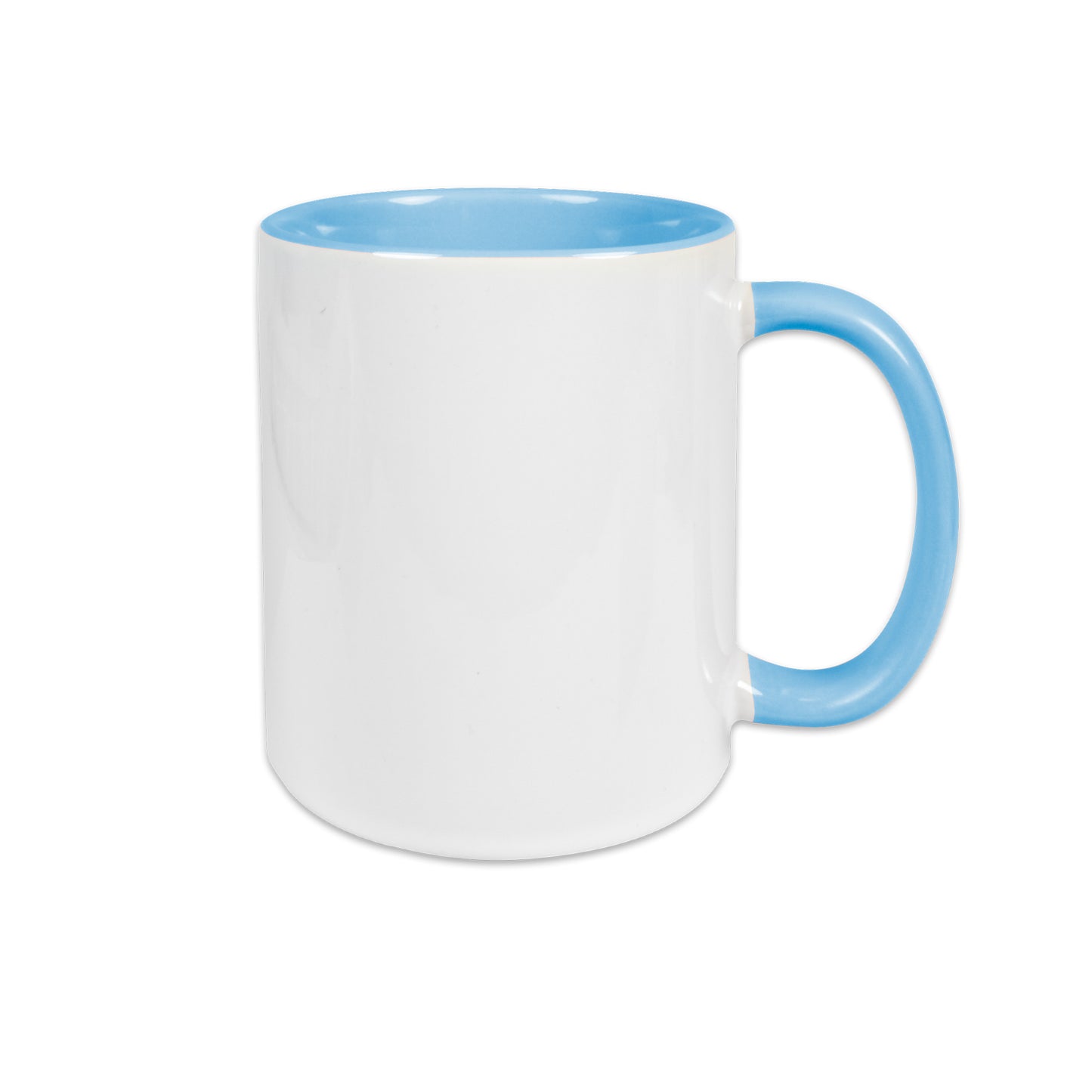 Kaffeetasse Hellblau mit Wunschmotiv - Fototasse Werbetasse